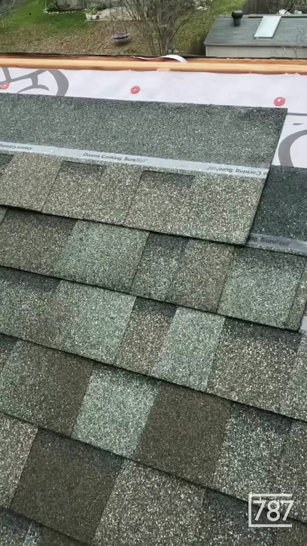 Shingle courses from supplied reference footage
